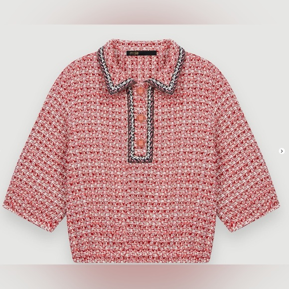 MAJE SET  Pink Tweed Top & Skirt! - Picture 4 of 13